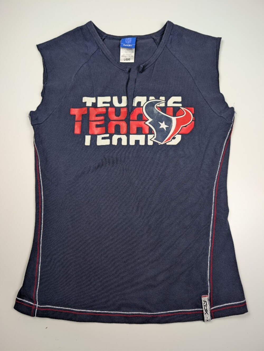 Vintage Reebok NFL Houston Texans Women's Sleeveless Shirt Top Large Toro